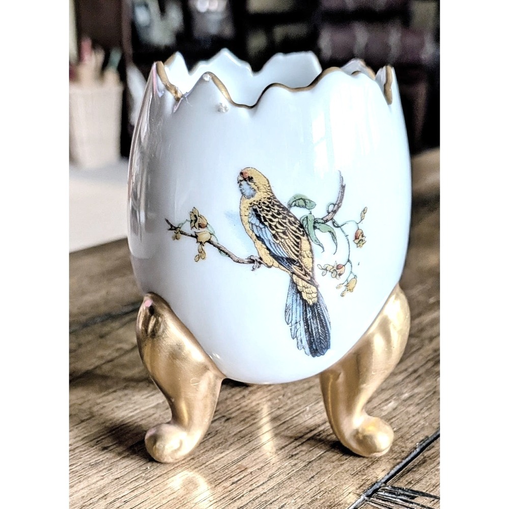 Vintage Limoges Style Three Footed Egg Cup Vase